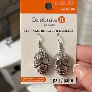 Celebrate It Metallic Skull Earrings